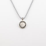 Small St. Christopher Surf Necklace, Silver/Black