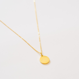 Small St. Christopher Surf Necklace, Gold/Pink