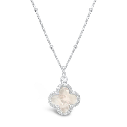 Mother of Pearl Classy Clover Necklace