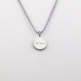 Small St. Christopher Surf Necklace, Silver/Black