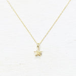 Sterling Silver Princess Collection Gold Tone Star Necklace
