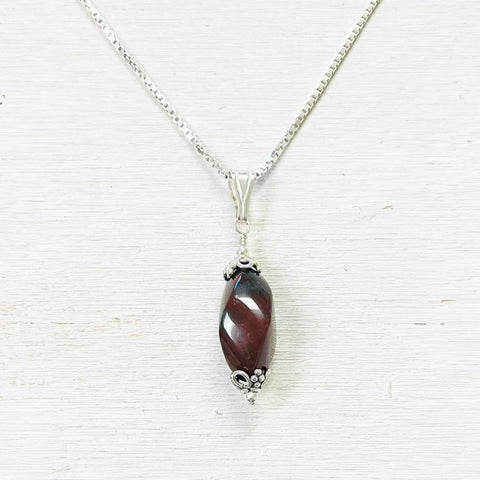 Sterling Silver Estate Stone Necklace
