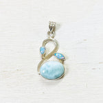 Sterling Silver Estate Blue Stone Necklace