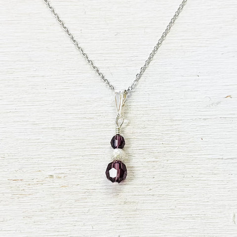 Sterling Silver February Necklace