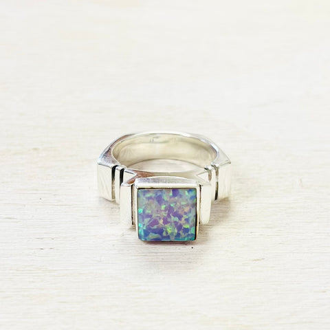 Sterling Silver Estate Opal Ring
