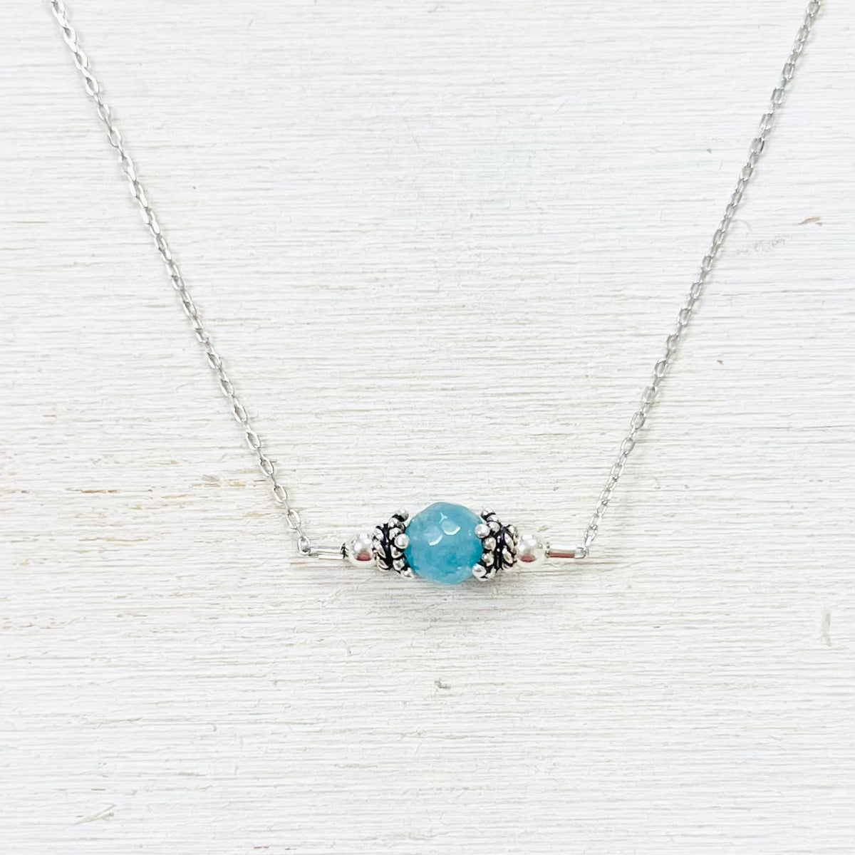 Sterling Silver Blue Stone Necklace – Michelle's Jewelry Studio