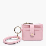 Sammie Card Wallet with Ring Handle - Light Pink
