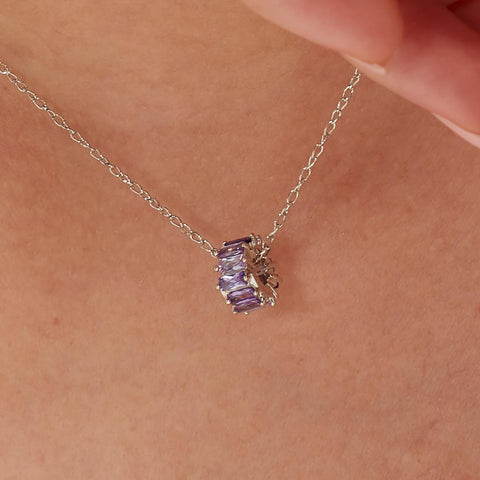 Purple Fancy Charm Necklace