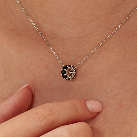 Black Fancy Charm Necklace