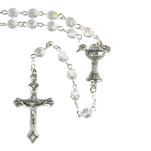 Iridescent Glass Bead Rosary