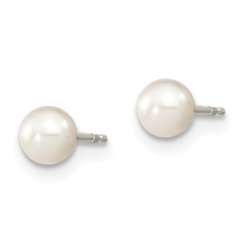 Sterling Silver 4-5mm Freshwater Cultured Pearl Studs