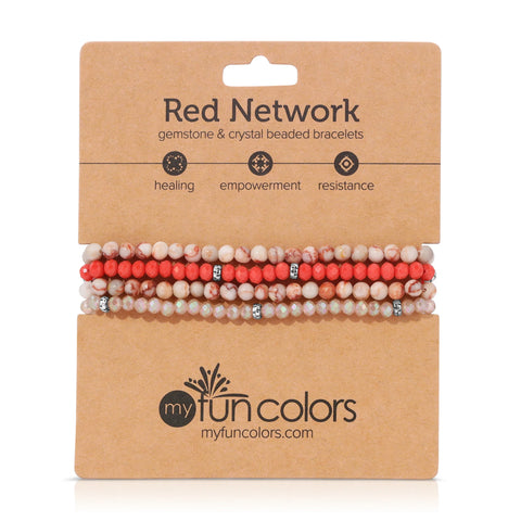 Red Network Bracelet Set
