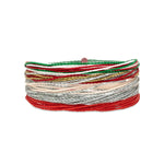PURAVIDA Holiday Ornament w/ Bracelets- Red