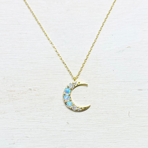 Fashion Gold Plated Moon Necklace