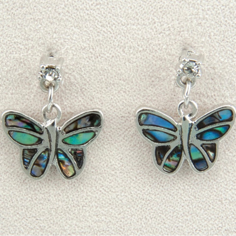 Wild Pearle Abalone Delicate Butterfly Earrings