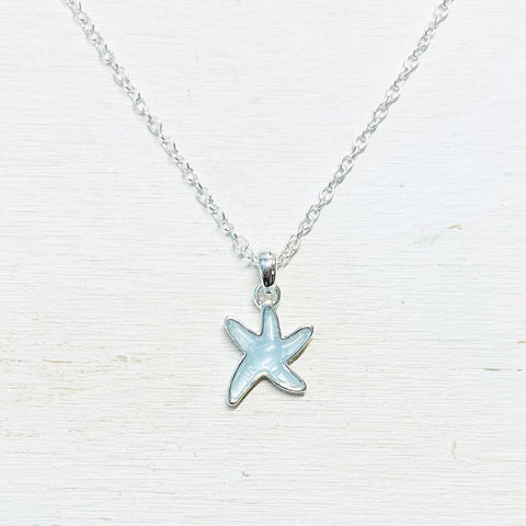 Fashion Blue Starfish Necklace
