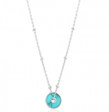 Turquoise Disc Necklace