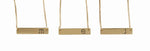 Matte Gold Initial Bar Necklace