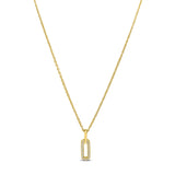 Elongated Drop Link Necklace