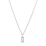Elongated Drop Link Necklace