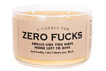 Zero Fucks Candle