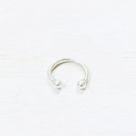 Fashion Silver Tone Open Ball Ring