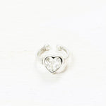 Fashion Clear Heart Stone Ring