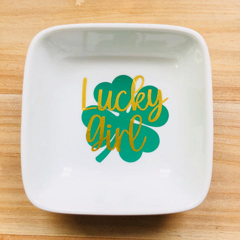 Lucky Girl Irish Trinket Dish