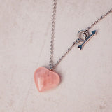 Stone Heart Toggle Necklace
