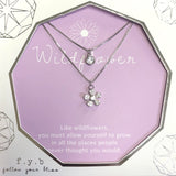 Wildflower Lily Layer Sterling Silver Necklace