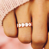 LOVE Enamel Heart Band Ring