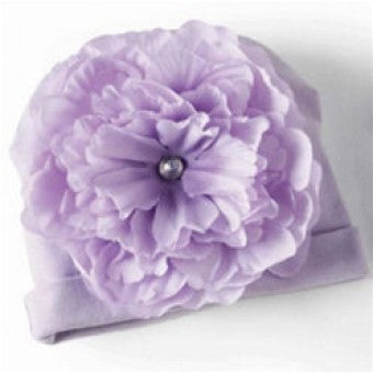 Baby Buds Purple Flower Knit Hat