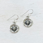 Sterling Silver Compass Earrings