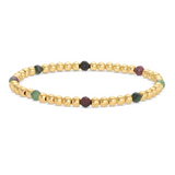 Fashion Plated Gold-Tone Stretch Bracelet(multiple colors available)