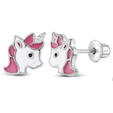 Sterling Silver Child In Season Toddler Unicorn Earrings