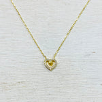 Sterling Silver Heart in a Heart Necklace