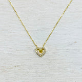 Sterling Silver Heart in a Heart Necklace