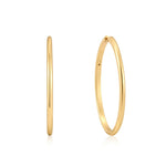 Gold Plain Oversized Hoops