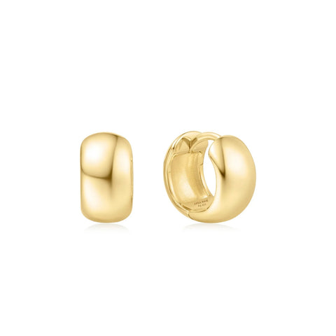 Gold Chubby Small Huggie Hoops