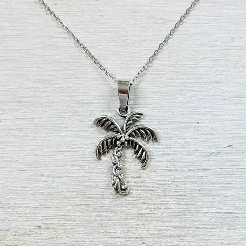 Sterling Silver Palm Tree Necklace