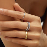Silver Bezel Set Ring- Size 7