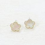 Fashion Mother of Pearl Flower Studs