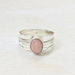 Sterling Silver Pink Stone Ring