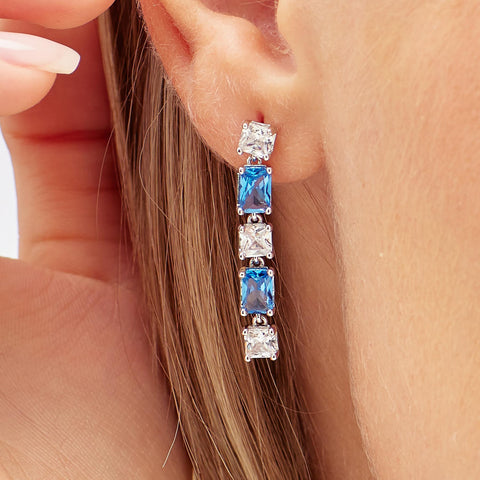 Blue Fancy Earrings