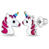 Sterling Silver In Season Unicorn Earrings