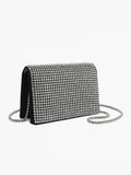Laeticia Rhinestone Crossbody- Black/Silver