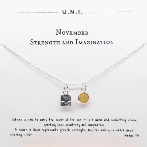 November- Strength and Imagination Necklace