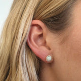 Silver Elara Opal Studs