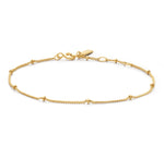 Sterling Silver Gold Tone Orb Bracelet