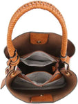 Olivia Croc Brown Hobo Bag